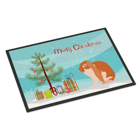 Carolines Treasures English Lop Rabbit Christmas Indoor or Outdoor Mat - 24 x 36 in. BB9329JMAT